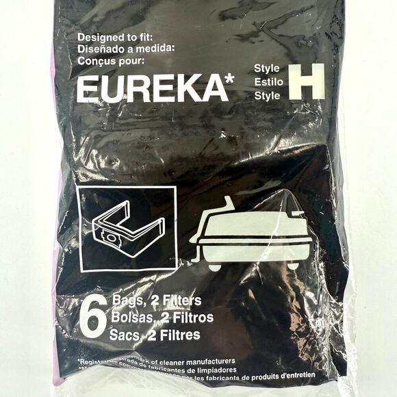 Rubbermaid EUREKA Style H 6 Vacuum Bags & 2 Filters New Old Stock 1995 - Picture 5 of 5